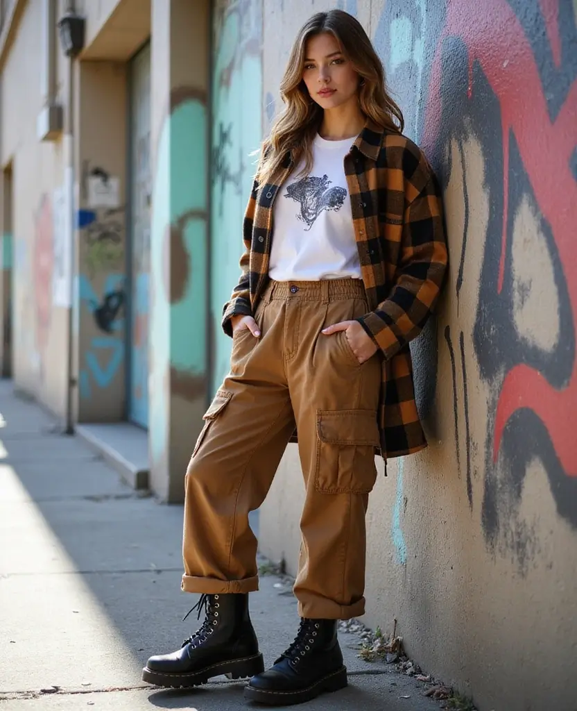 25 Grunge Outfit Ideas for a Bold Statement - 1. Chunky Combat Boots