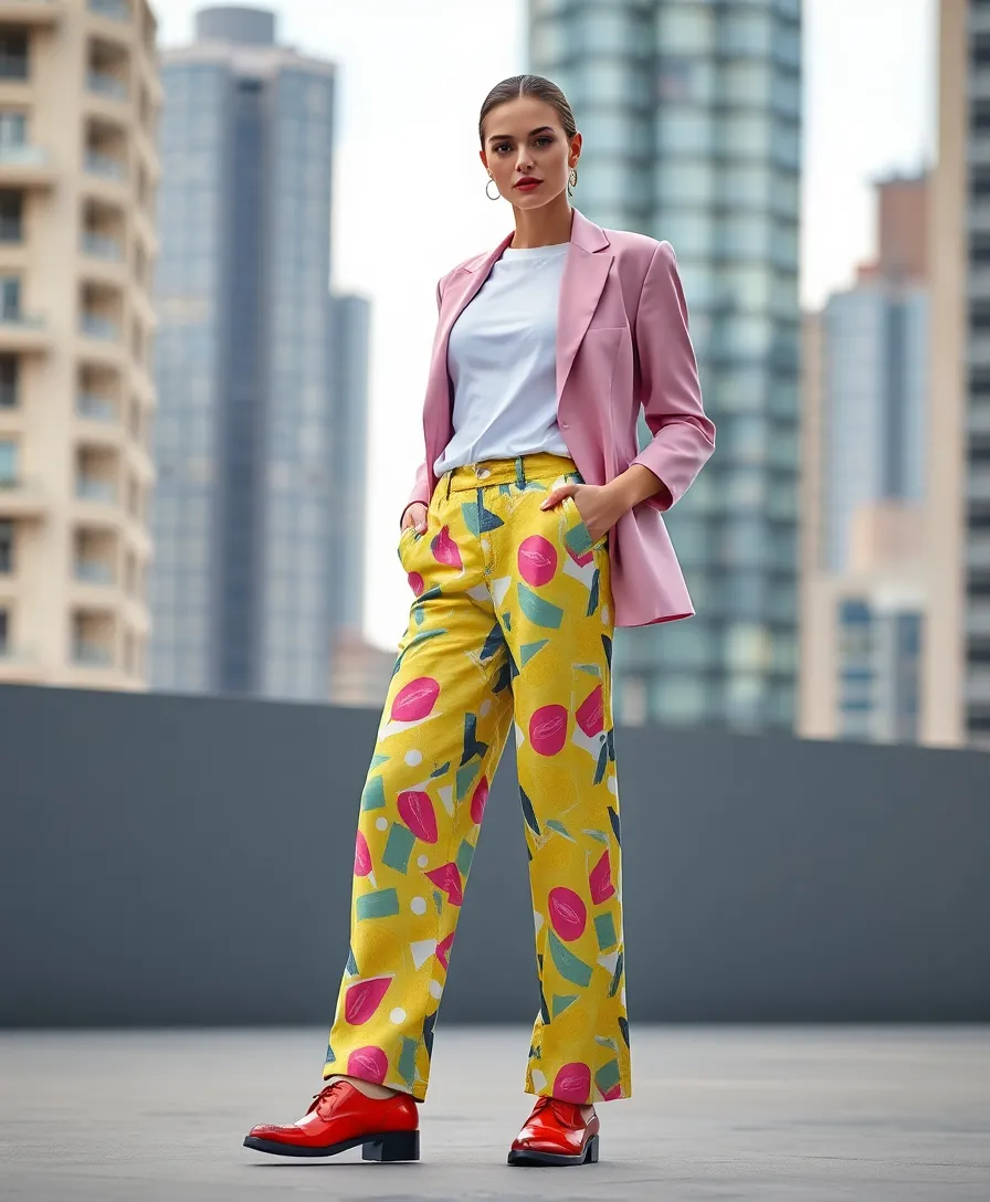 25 Grunge Outfit Ideas for a Bold Statement - 13. Brightly Colored Oxfords