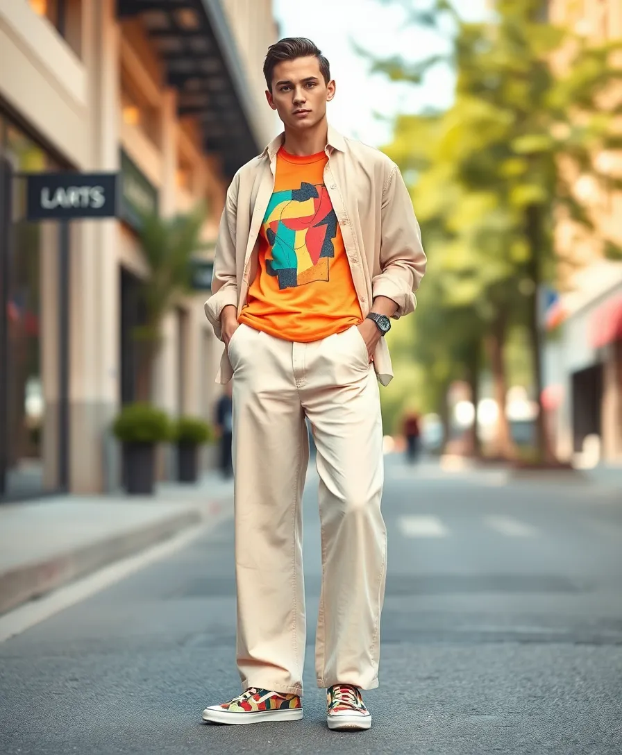 25 Grunge Outfit Ideas for a Bold Statement - 17. Graphic Slip-On Sneakers