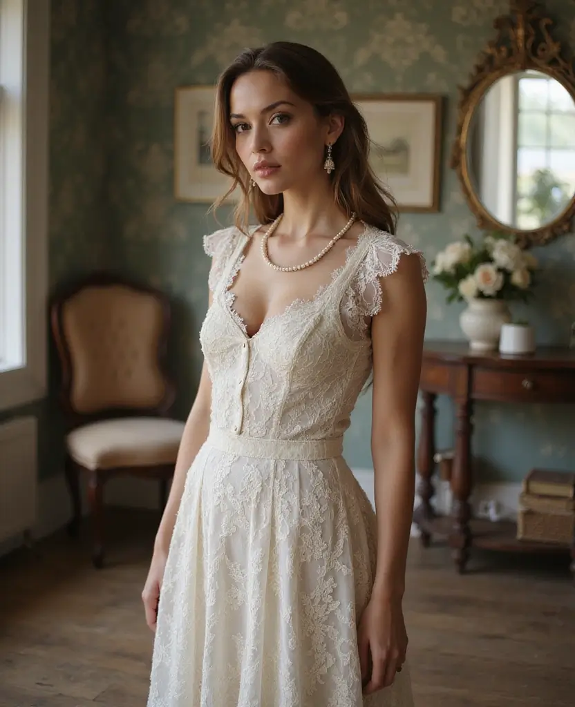 25 Lace Wedding Dresses for Timeless Romance - 3. Vintage Lace Gown