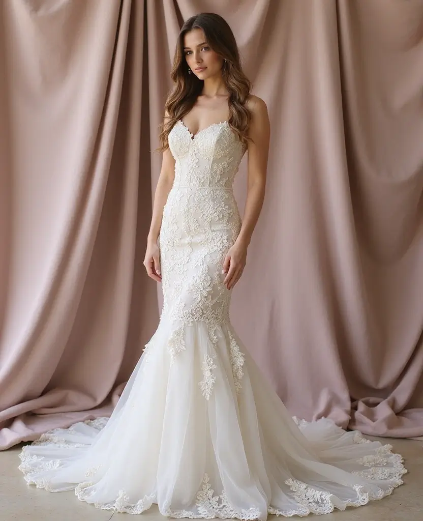 25 Lace Wedding Dresses for Timeless Romance - 4. Mermaid Elegance