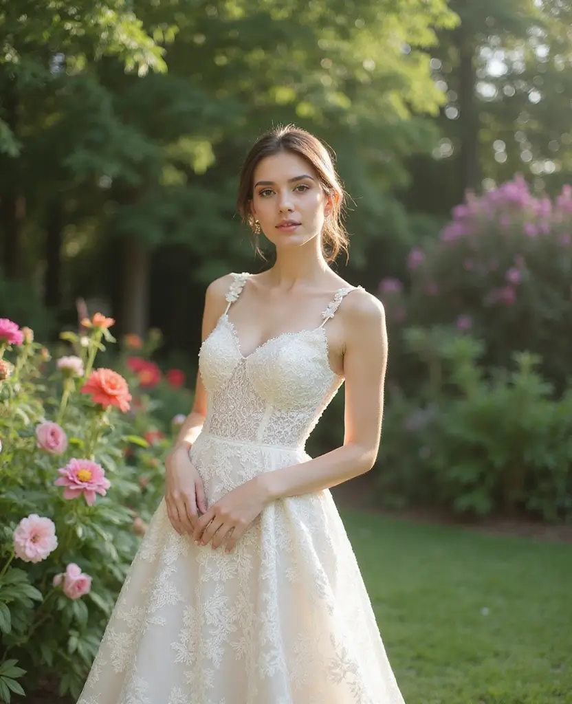 25 Lace Wedding Dresses for Timeless Romance - 6. Floral Lace Accents