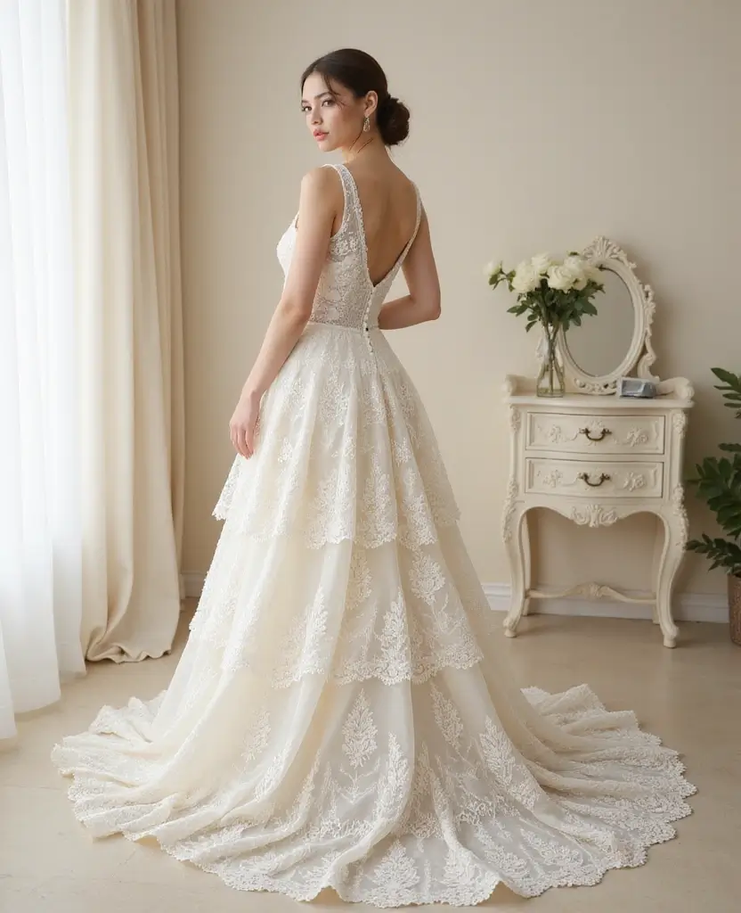 25 Lace Wedding Dresses for Timeless Romance - 8. Layered Lace Look