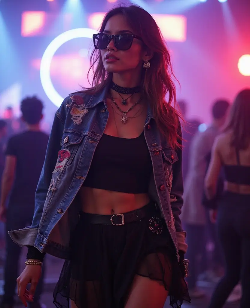 25 Laufey Concert Outfit Ideas for Music Lovers - 25. Edgy Layering