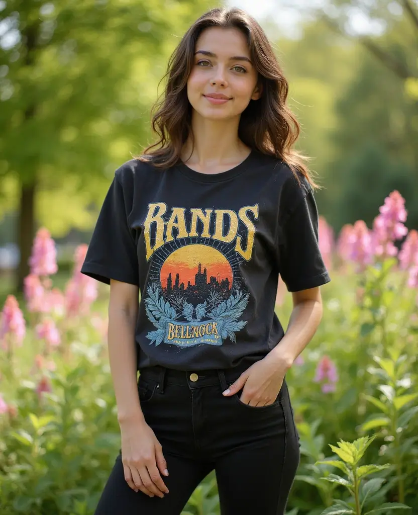 25 Leggings Outfit Ideas That Go Beyond the Gym - 12. Leggings with a Band Tee