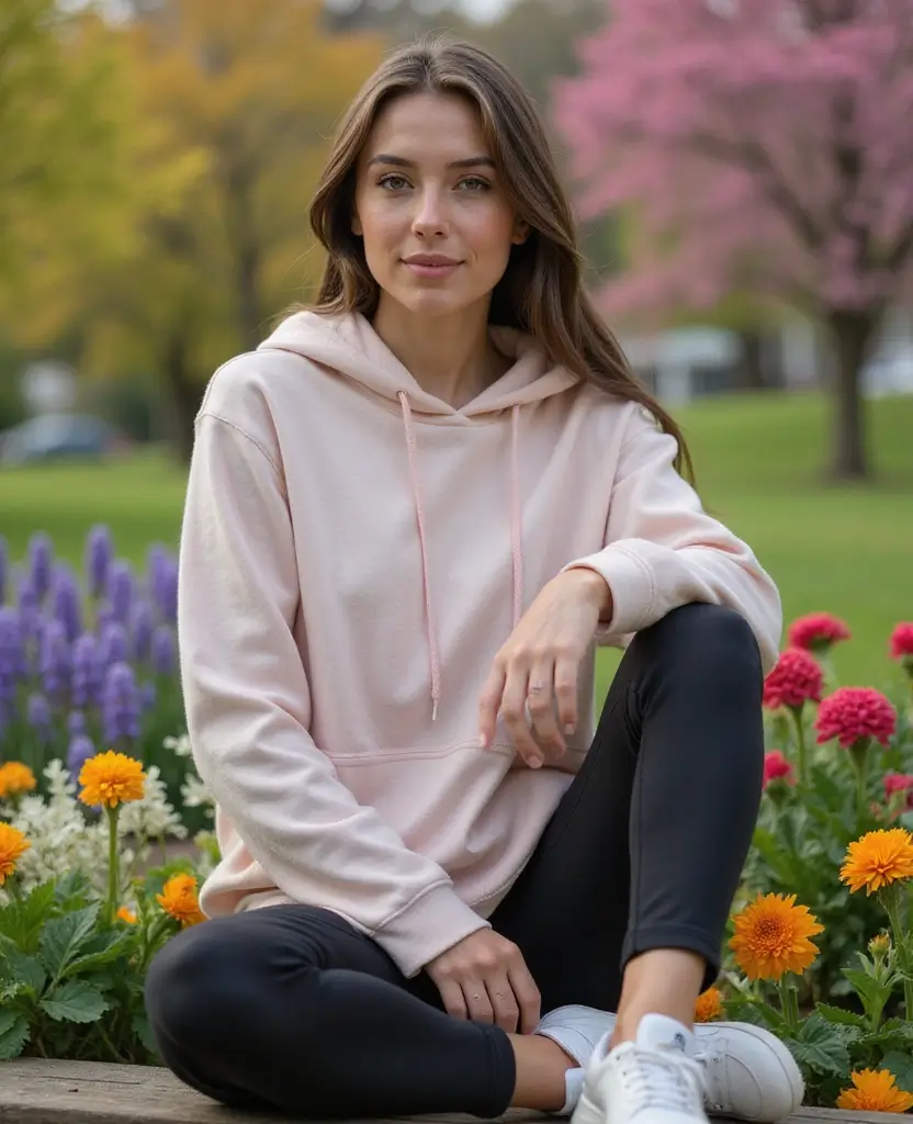 25 Leggings Outfit Ideas That Go Beyond the Gym - 14. Leggings with a Lightweight Hoodie