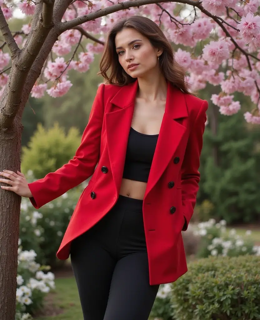 25 Leggings Outfit Ideas That Go Beyond the Gym - 25. Leggings with a Statement Blazer