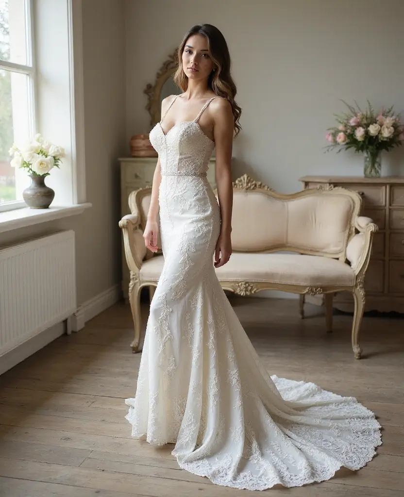 25 Mermaid Wedding Dresses for Glamorous Brides - 22. Vintage Styling Inspirations