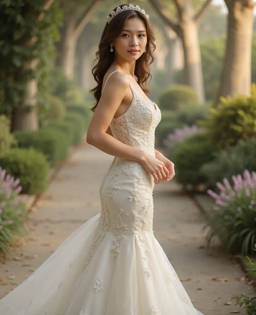 25 Mermaid Wedding Dresses for Glamorous Brides - 4. Vintage Pearl Accents