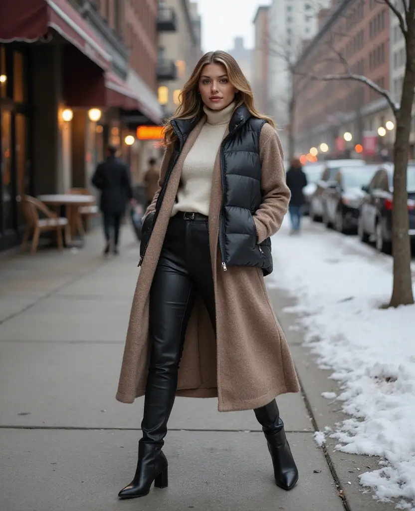 25 New York Street Style Outfits to Copy Now - 3. Cozy Layers with Ankle Boots