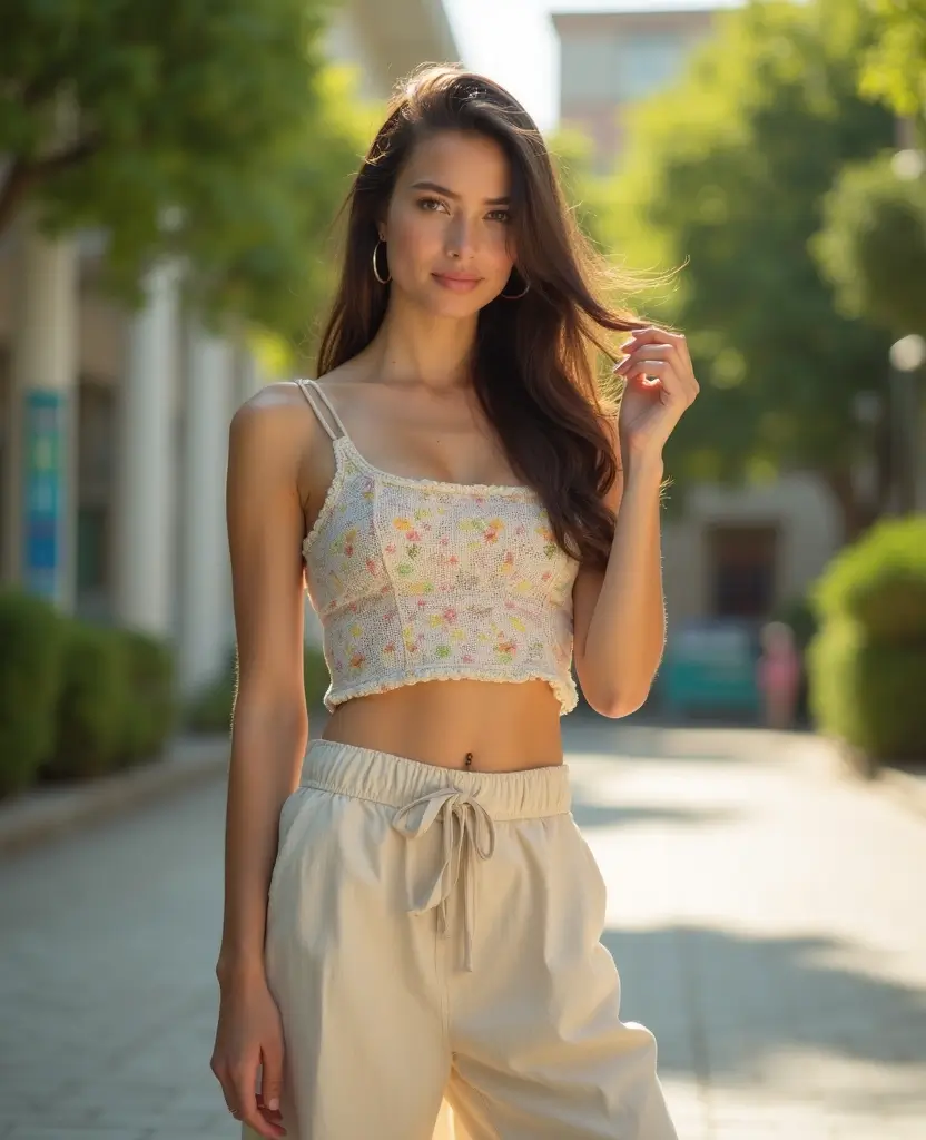 25 School Dress Code Outfit Ideas That Still Look Cute - 6. Linen Culottes with a Crop Top