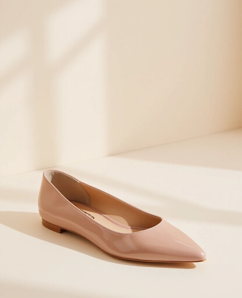 25 Shoes to Pair with Wide Leg Jeans for Maximum Style - 19. Sleek Pointed-Toe Flats