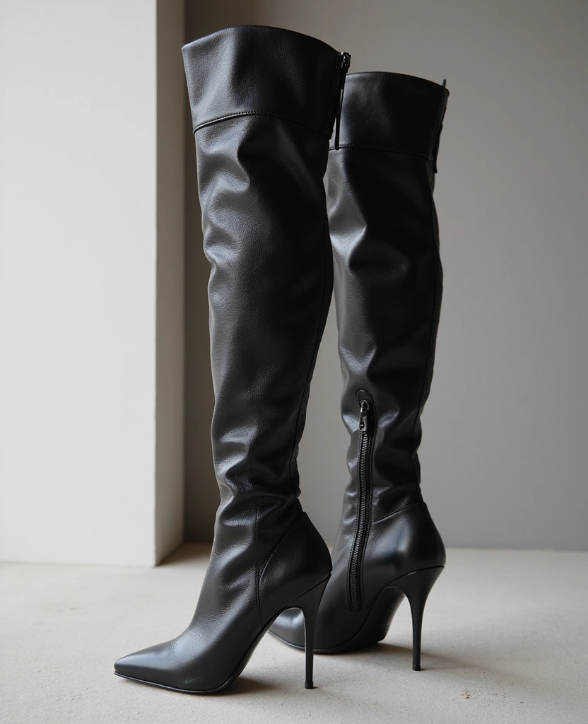25 Shoes to Pair with Wide Leg Jeans for Maximum Style - 20. Daring Knee-High Boots