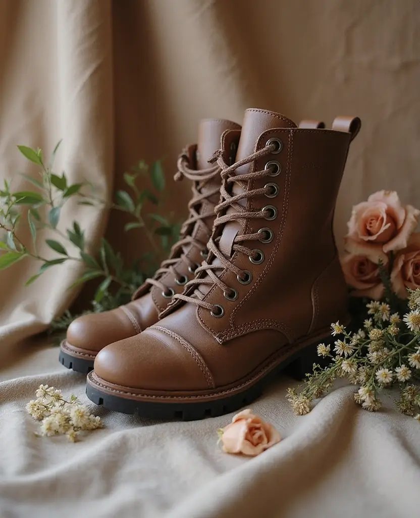 25 Shoes to Pair with Wide Leg Jeans for Maximum Style - 21. Fashionable Combat Boots