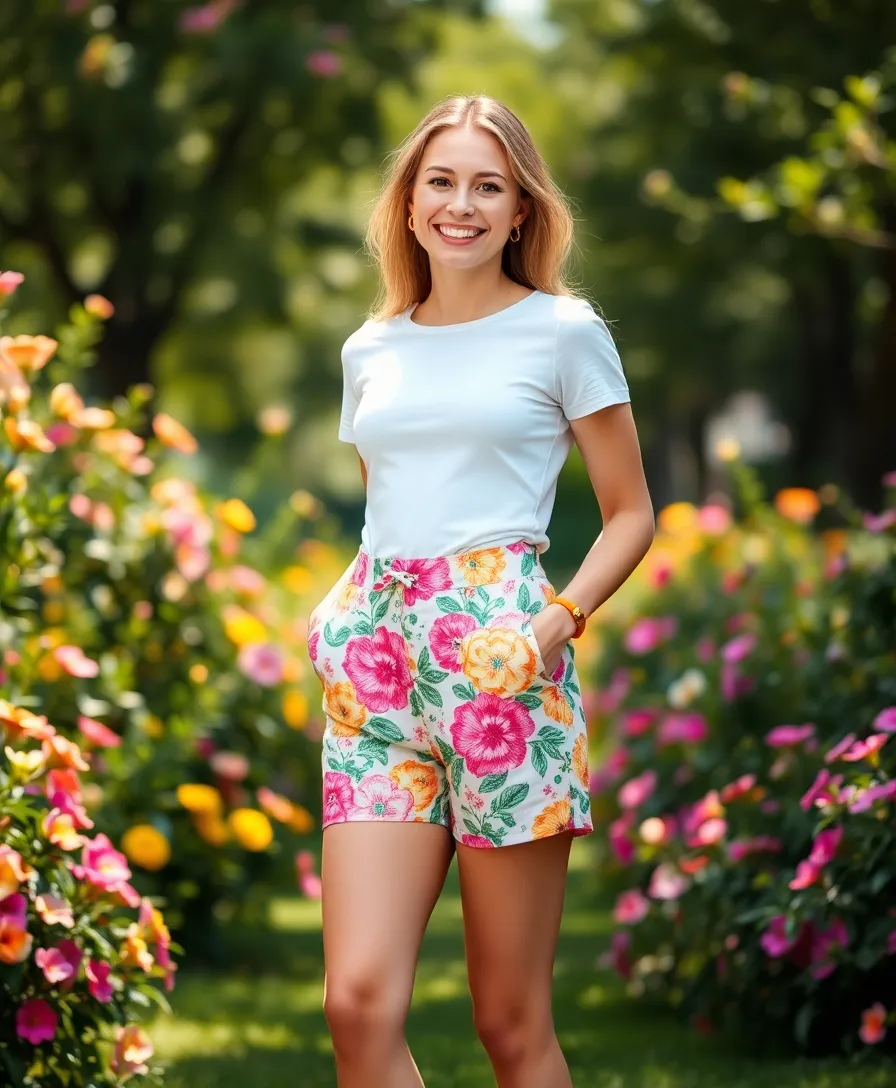 25 Summer Outfit Ideas from Shein You’ll Love Wearing - 17. Playful Floral Shorts with Tees