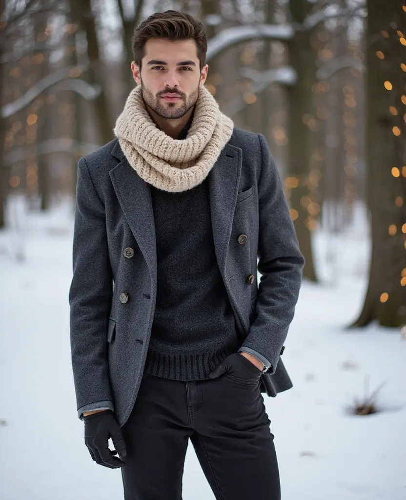 25 Sustainable Black Denim Outfit Ideas for Every Season - 4. Winter Warmth with Stylish Coats