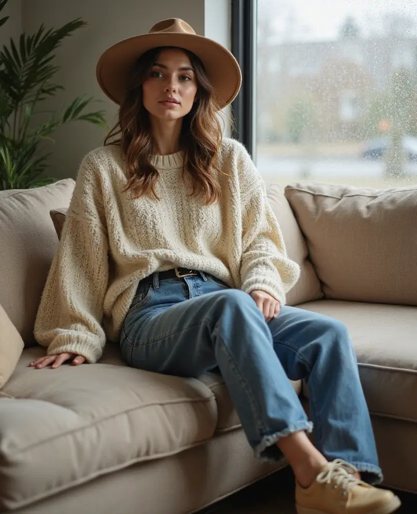 25 Winter Outfit Ideas for Every Taste - 12. Casual Chic with Oversized Sweaters