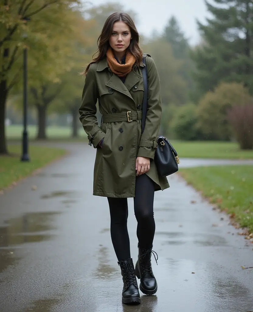 25 Winter Outfit Ideas for Every Taste - 13. Chunky Boots and Rain Tights
