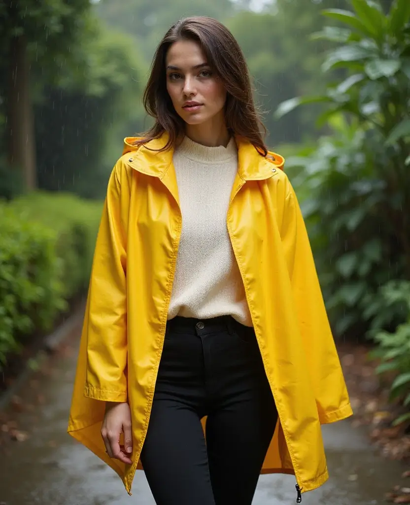 25 Winter Outfit Ideas for Every Taste - 16. Stylish Rain Capes