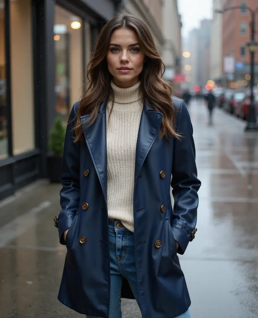 25 Winter Outfit Ideas for Every Taste - 24. The Classic Raincoat Look