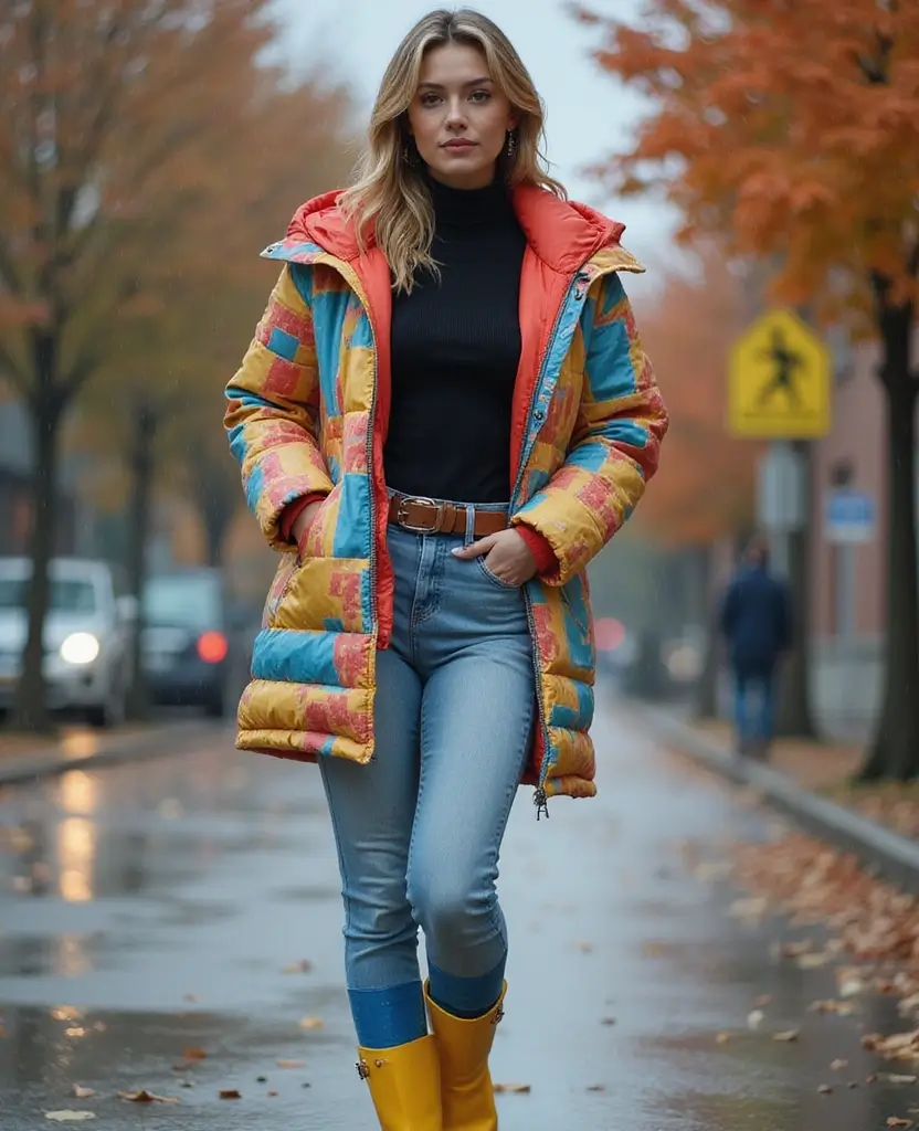 25 Winter Outfit Ideas for Every Taste - 7. Puffer Coats with a Twist