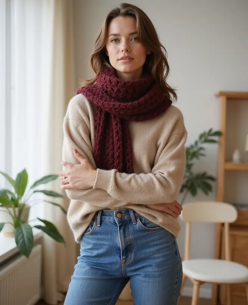 25 Winter Outfit Ideas for Staying Warm in Style - 9. Fair-Trade Cashmere with Sustainable Jeans