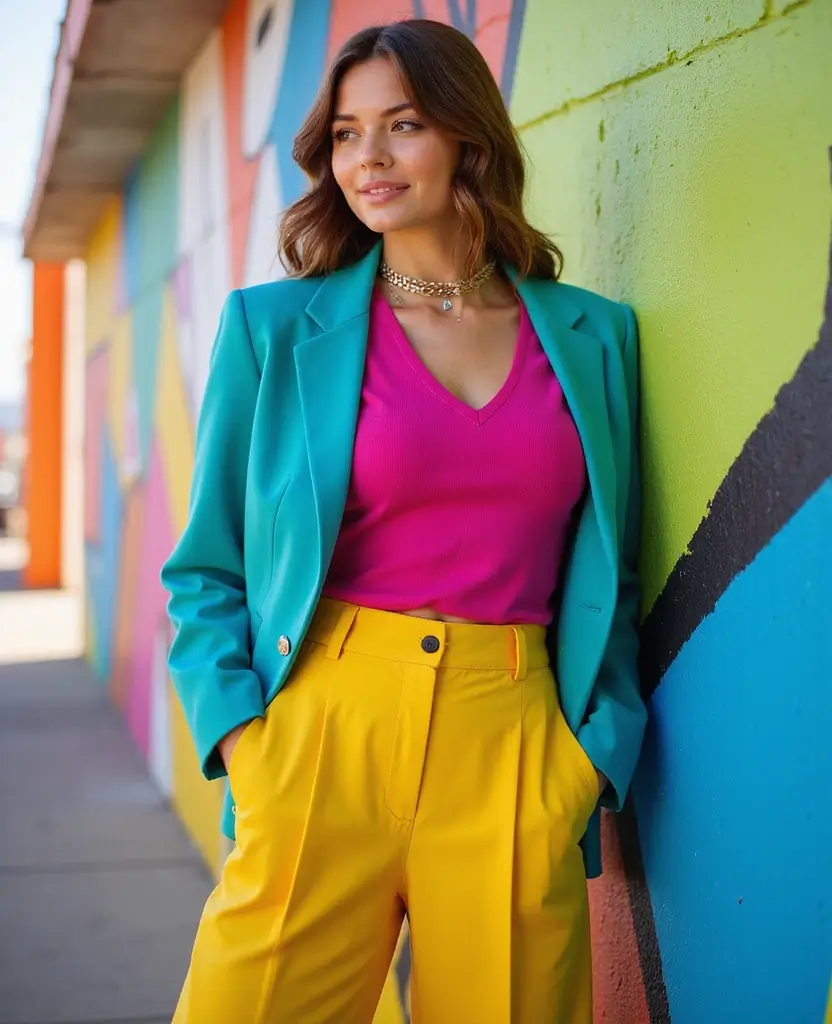 27 Stunning Outfit Ideas for Women to Try Right Now - 10. Color Blocked Ensemble