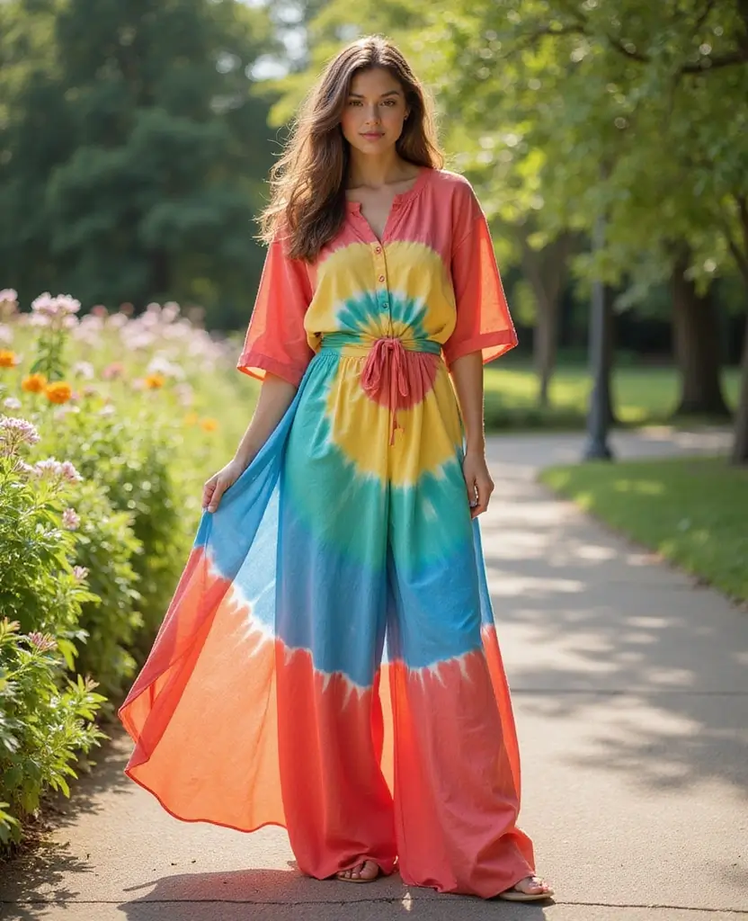 27 Stunning Outfit Ideas for Women to Try Right Now - 16. Tie-Dye Trend