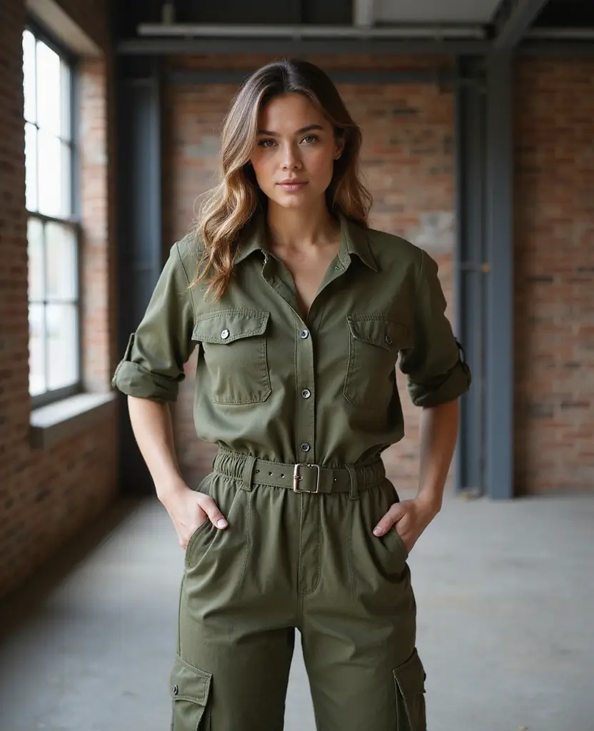 27 Stunning Outfit Ideas for Women to Try Right Now - 27. Modern Utility Jumpsuit