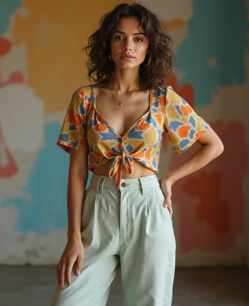 28 Outfit Ideas for Women to Elevate Your Everyday Style - 24. Vintage Trousers with a Modern Top