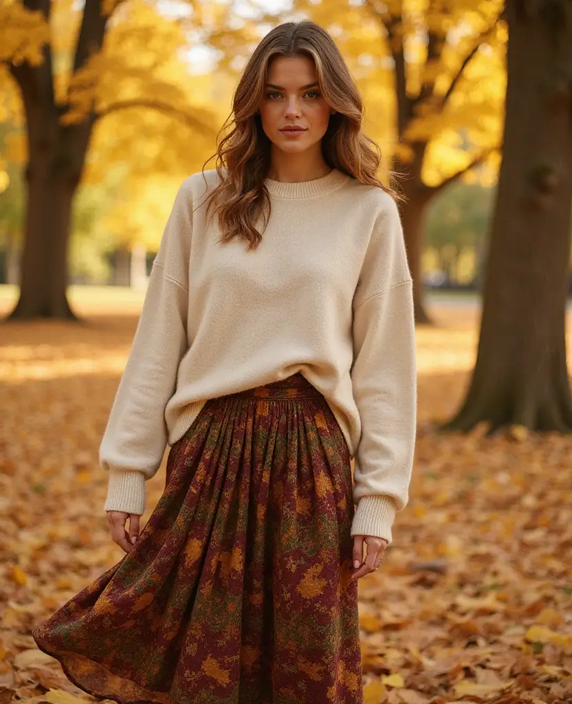 28 Outfit Ideas for Women to Elevate Your Everyday Style - 5. Skirt and Sweater Combo