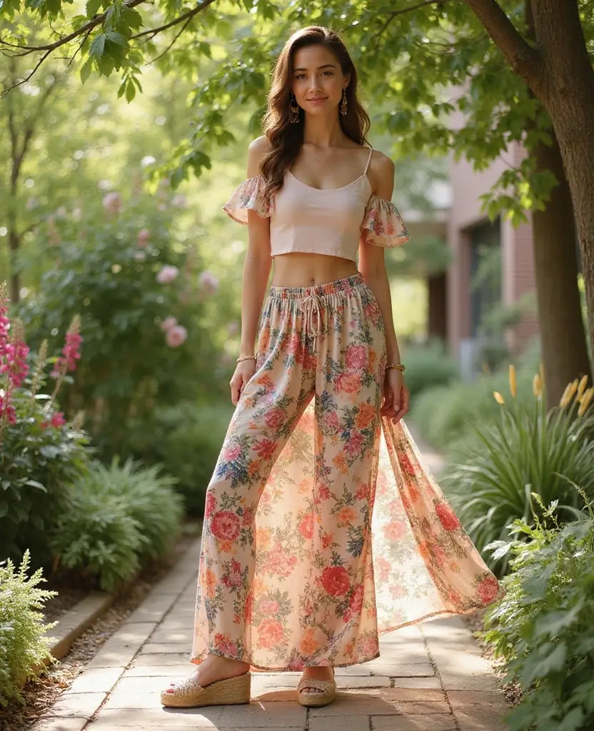 29 Summer Casual Outfit Ideas to Keep You Cool & Stylish - 4. Maxi Skirt with a Cropped Top