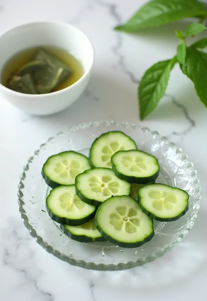 5 Proven Ways to Cover Dark Circles and Brighten Your Eyes - 1. Cool Cucumber Slices
