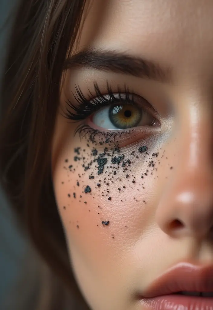 How Long Does Mascara Last? 5 Signs Your Mascara Needs Replacing - 3. Flaking and Smudging