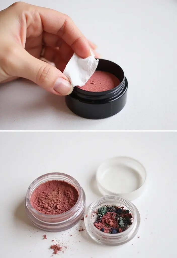 How to Fix Broken Eyeshadow: Quick & Easy Rescue Hacks - 6. A Touch of Alcohol and Tissue Fix