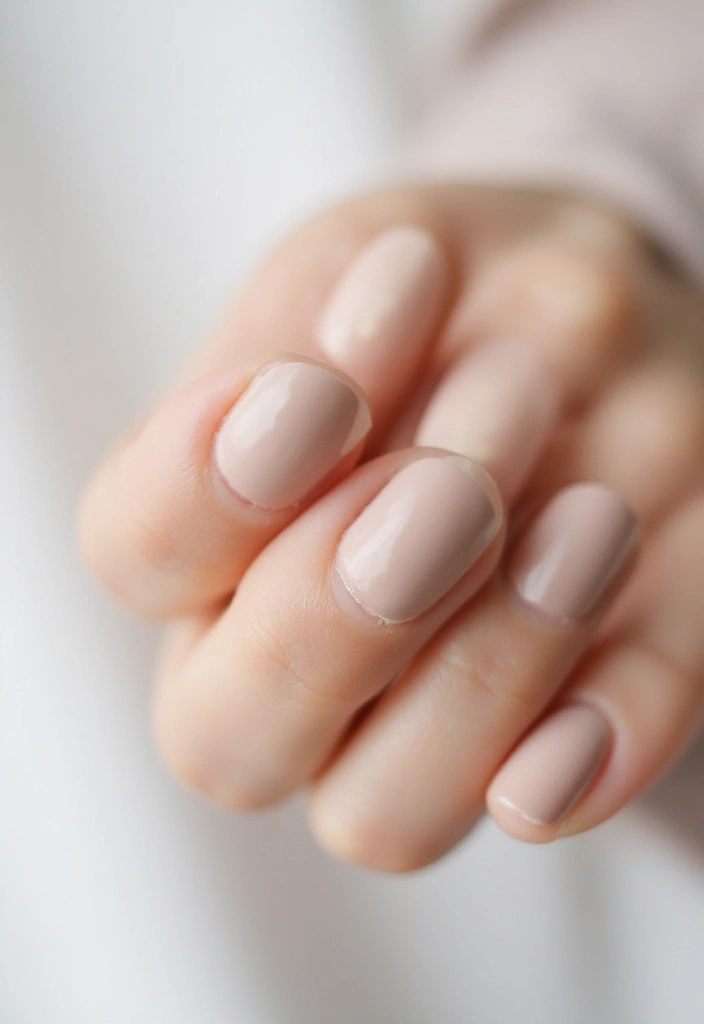 25 Chic Nail Inspo Short Almond Looks for Everyday Wear - 1. Soft Beige Elegance