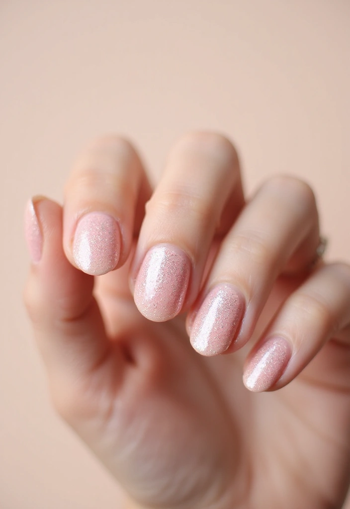 25 Chic Nail Inspo Short Almond Looks for Everyday Wear - 5. Subtle Glitter Ombré