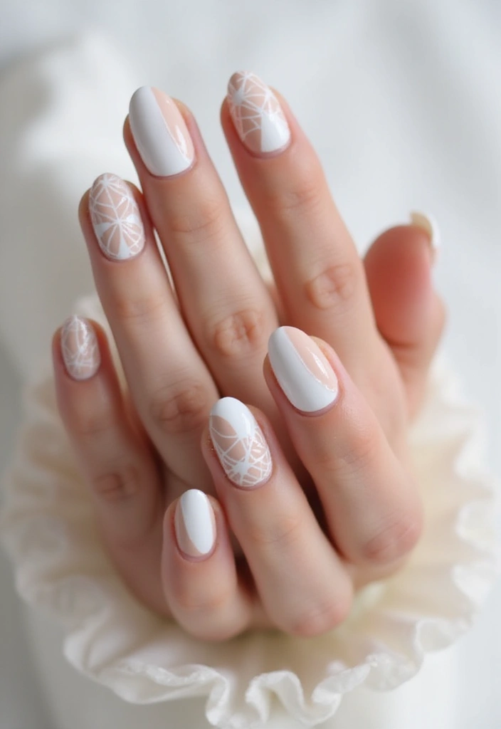 25 Elegant Nail Inspo Almond French Tip Designs - 10. Negative Space Designs