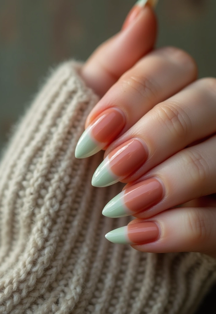 25 Elegant Nail Inspo Almond French Tip Designs - 3. Earthy Tones