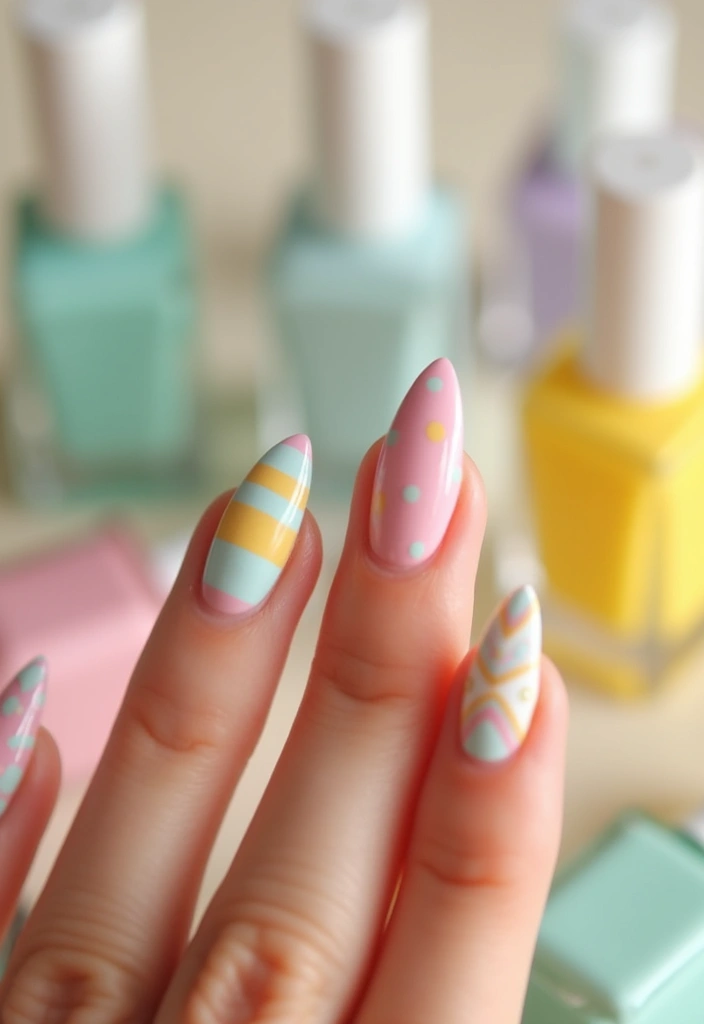 25 Summer Nail Inspo Almond Styles Perfect for 2025 - 19. Sweet Candy Stripes