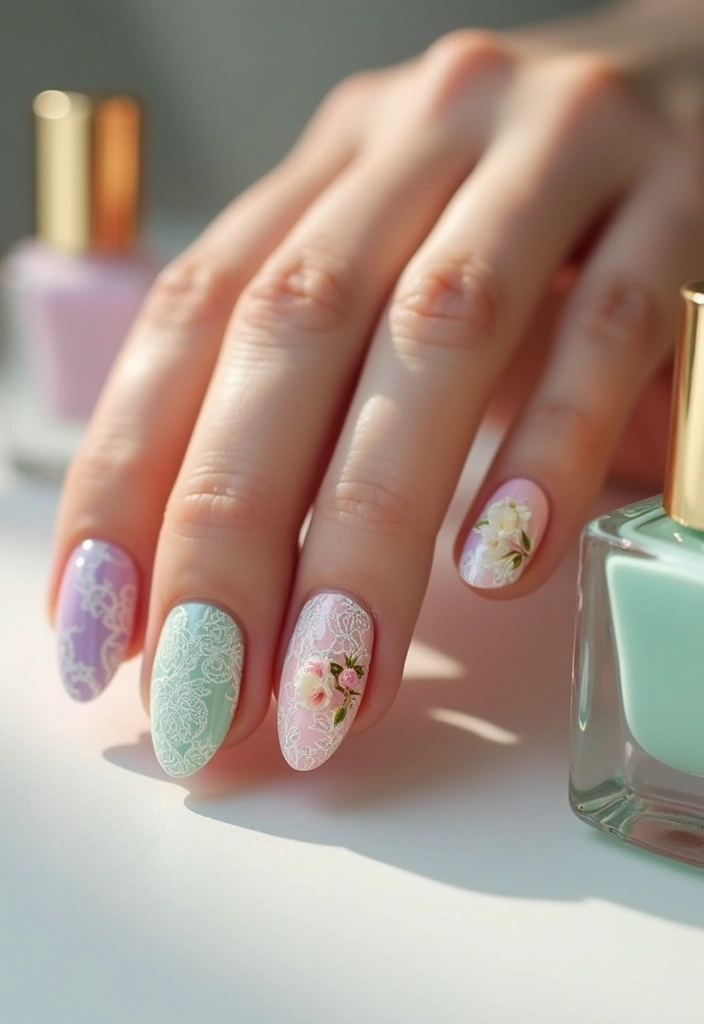 25 Summer Nail Inspo Almond Styles Perfect for 2025 - 24. Vintage Vibes