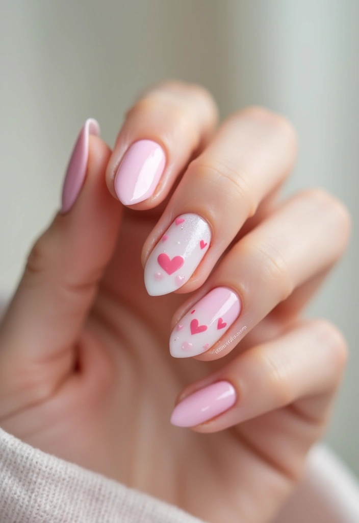 26 Simple Nail Inspo Almond Looks for Effortless Beauty - 25. Simple Hearts