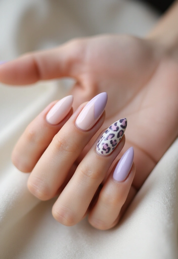 26 Simple Nail Inspo Almond Looks for Effortless Beauty - 26. Subtle Animal Prints
