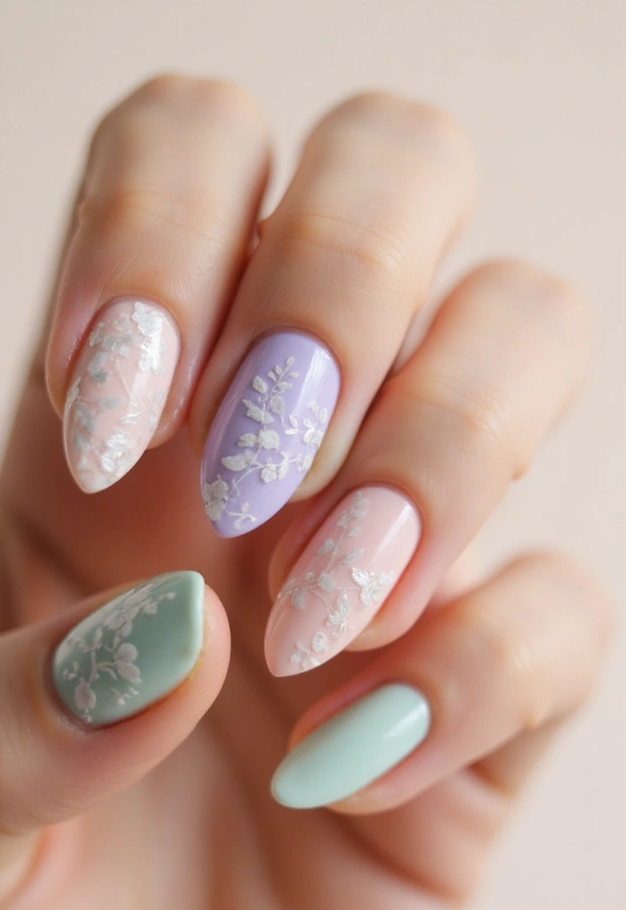 26 Simple Nail Inspo Almond Looks for Effortless Beauty - 9. Floral Touch