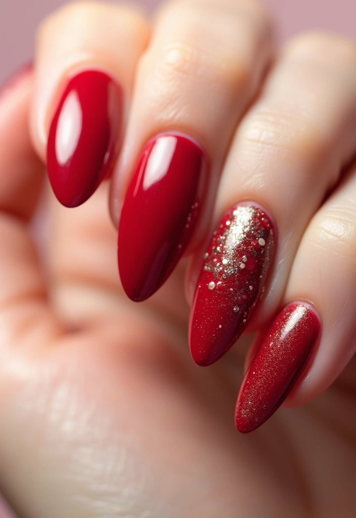26 Timeless Red Nail Inspo Almond Designs for Any Occasion - 13. Textured Red Nails