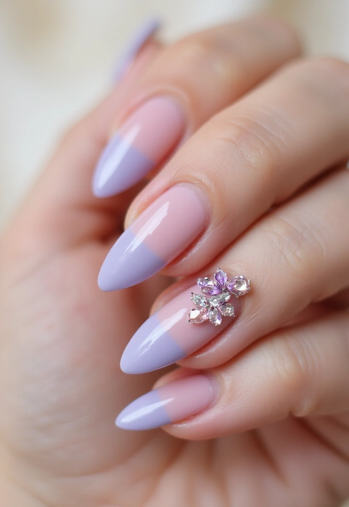 27 Magical Aura Nail Inspo Almond Ideas Trending This Year - 5. Crystal Radiance