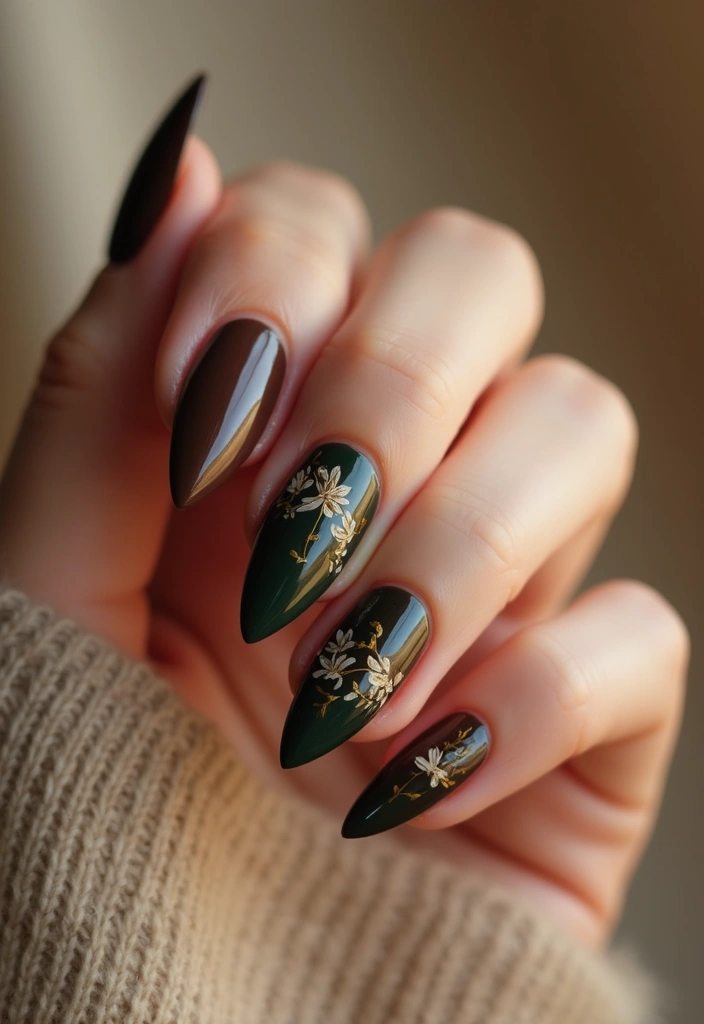 27 Magical Aura Nail Inspo Almond Ideas Trending This Year - 9. Earthy Tones Delight