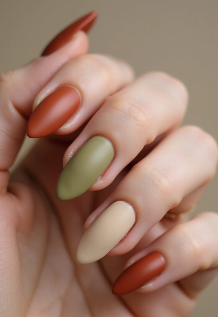 27 Nail Inspiration Almond Ideas That Will Elevate Your Look - 1. Earthy Tones for a Natural Vibe