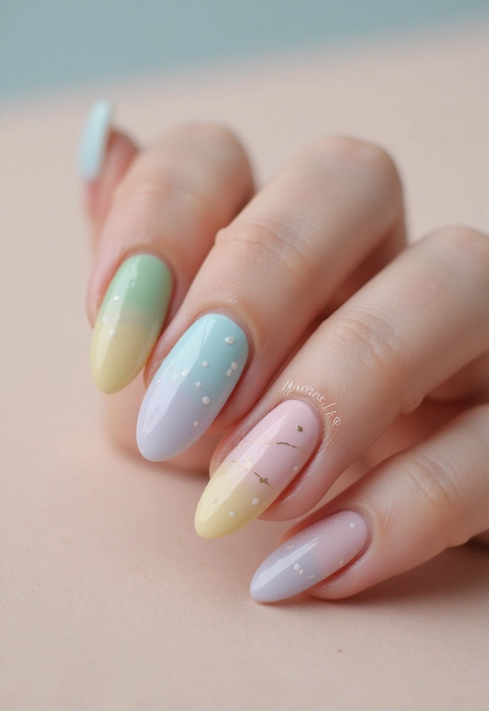 27 Nail Inspiration Almond Ideas That Will Elevate Your Look - 16. Pastel Paradises for Soft Elegance