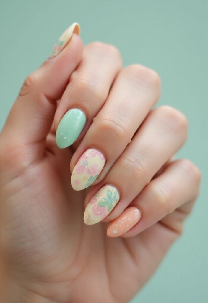27 Nail Inspiration Almond Ideas That Will Elevate Your Look - 8. Vintage Vibes with Retro Colors